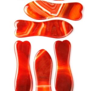 Akik Doğal Taş Gua Sha Yüz Masaj Taşı