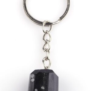 Karlı Obsidyen Doğal Taş Anahtarlık