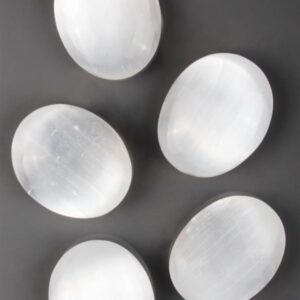 Selenit Oval Doğal Taş - Masaj Taşı